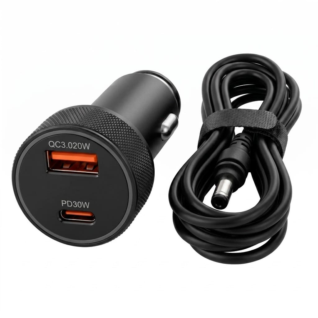 Carregador Veicular Usb E Type-c Com Cabo Extensor