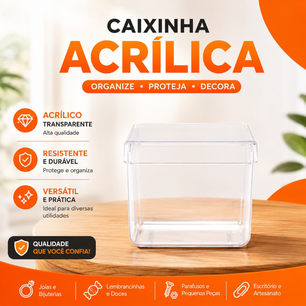 10 Caixinha De Acrilico 4x4 Atacado Lembrancinha Festa de aniversario caixinha transparente
