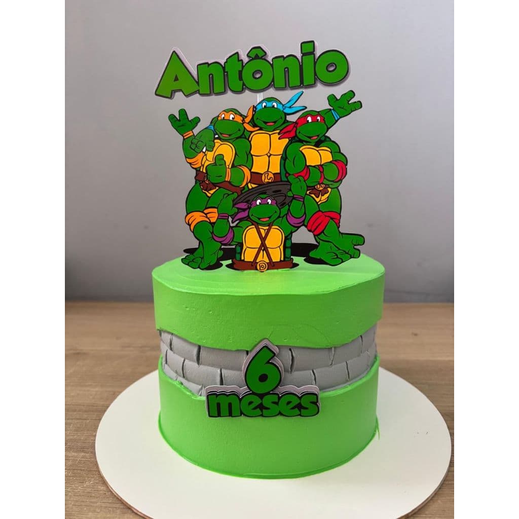 Topo de Bolo Tartarungas Ninja Topper Tartarugas Ninja