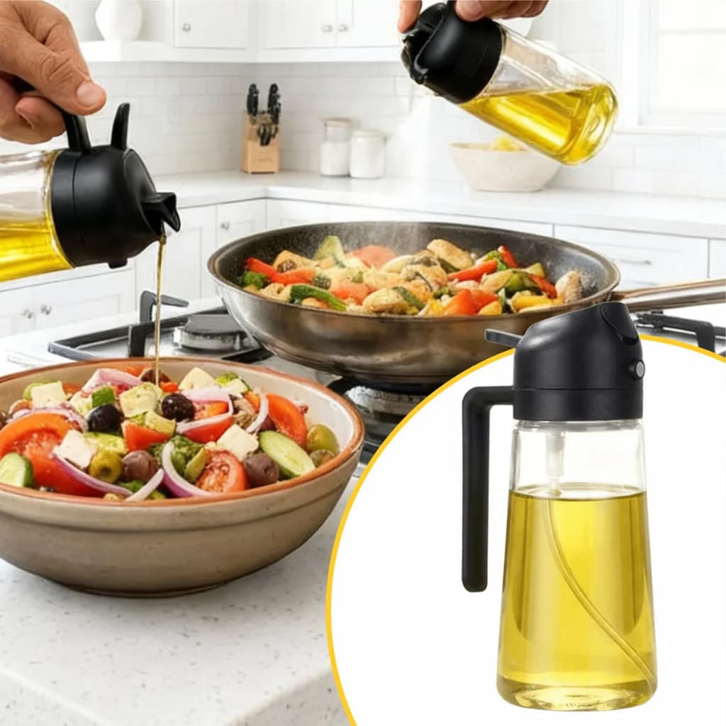 Pulverizador Borrifador Galheteiro Spray 2 Em 1 Profissional Culinário De 470ml