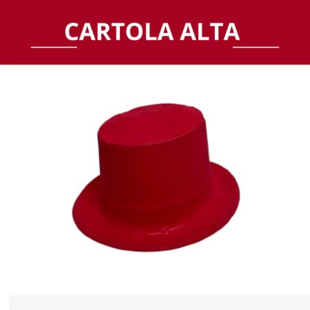 Cartola Alta Plástica Colorida Sortida – Chapéu para Festa e Fantasia