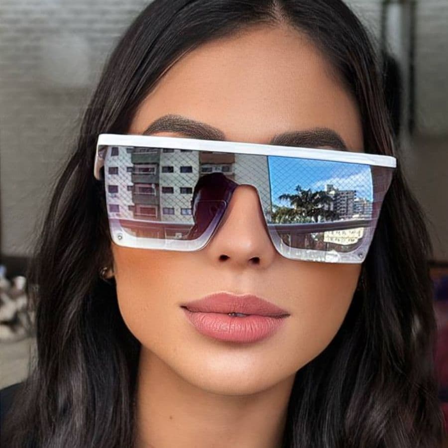 Óculos de Sol Espelhado Cores Lindas Feminino Armação Proteção Anti UV 400 Maxi Lojax