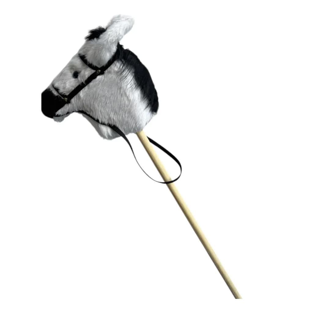 cavalinho de pau de madeira e pelúcia cavalo de cabo de vassoura