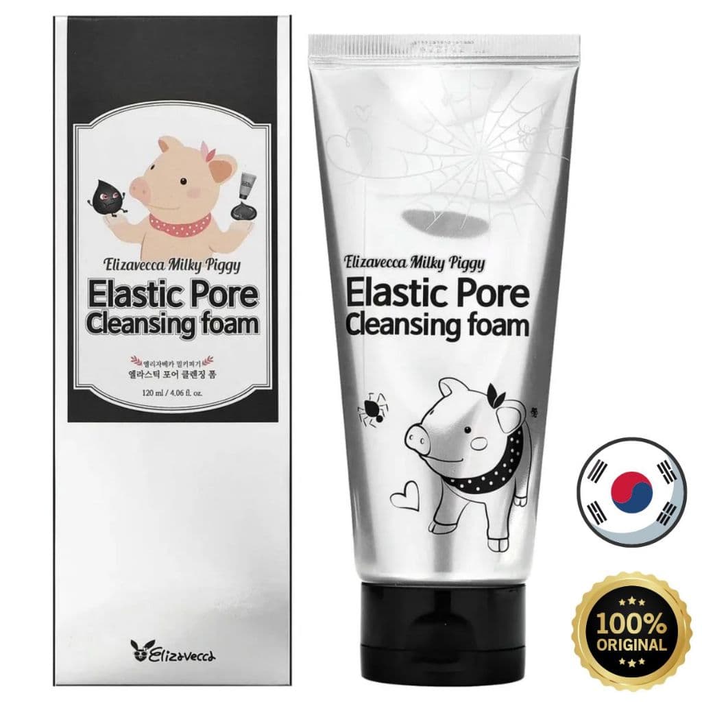 Espuma de Limpeza Facial Elizavecca Elastic Pore Cleansing Foam Original 120ml PRONTA ENTREGA