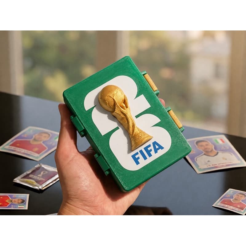 Porta Figurinhas Copa Organizador de Figurinhas Caixa Colecionador para Álbum de Futebol com Divisórias