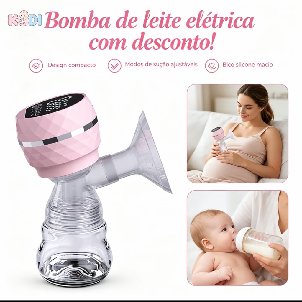 Extrator de leite materno, bomba elétrica portátil recarregável para amamentação -P16
