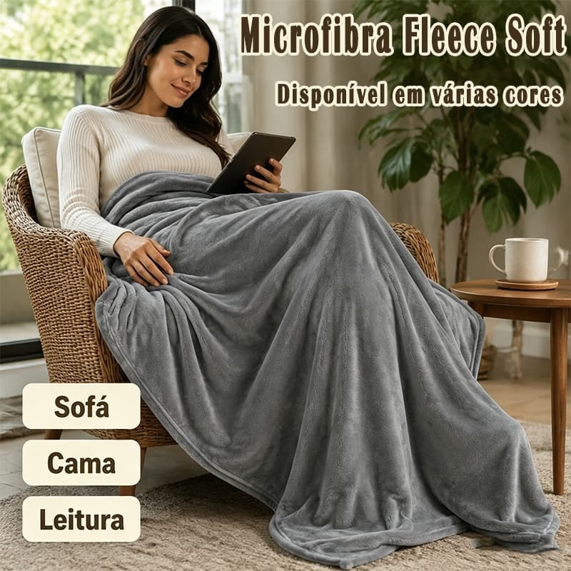 Coberta Várias Cores Microfibra Fleece Soft Super Macia Antialérgico Quentinha