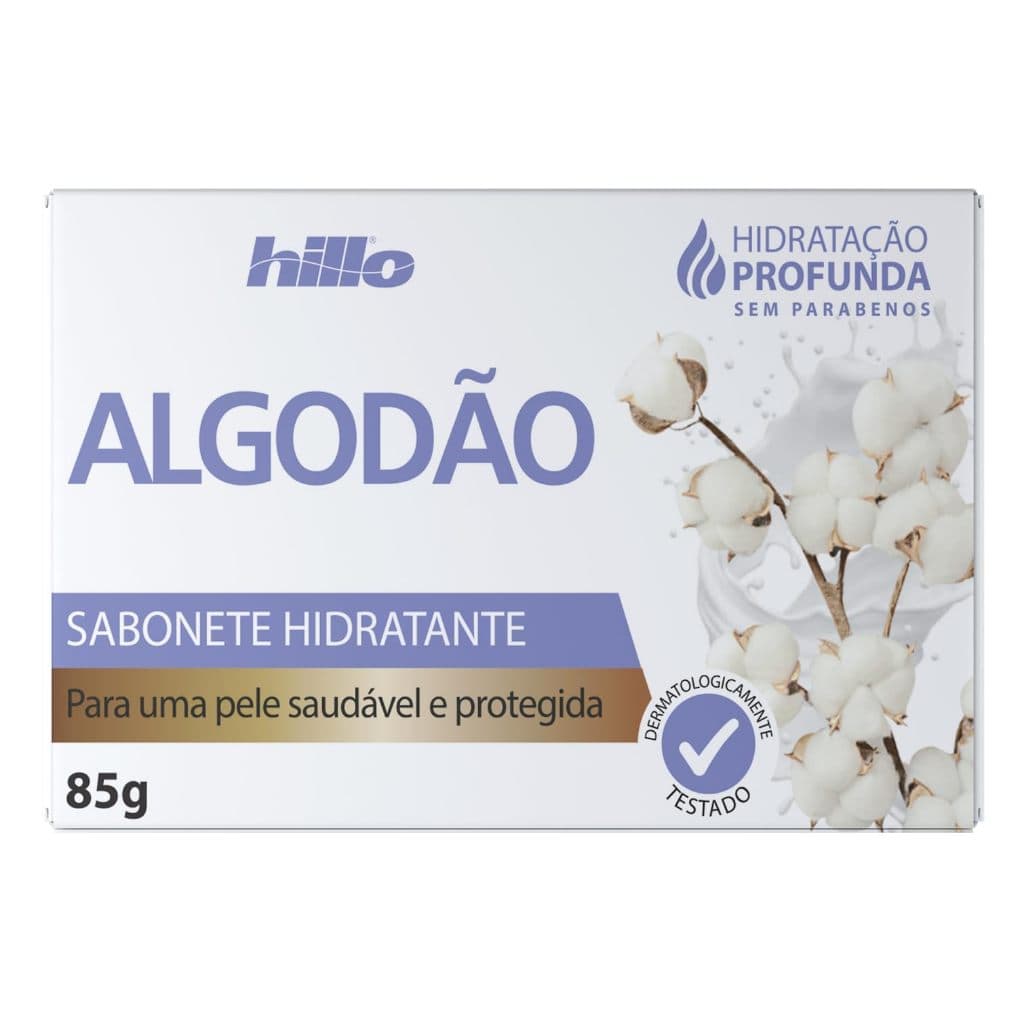 Kit c/2 Sabonete Em Barra Hillo  Algodao - 85g - Envio Imediato