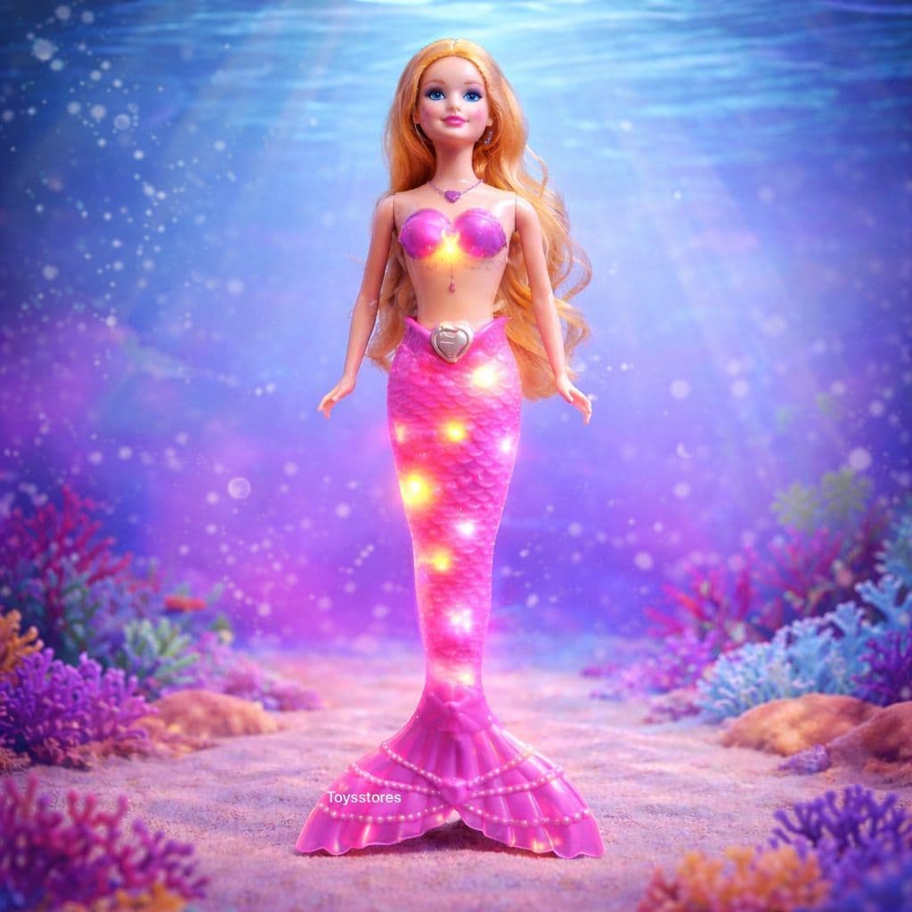 Boneca Sereia Com luz Seria brinquedo