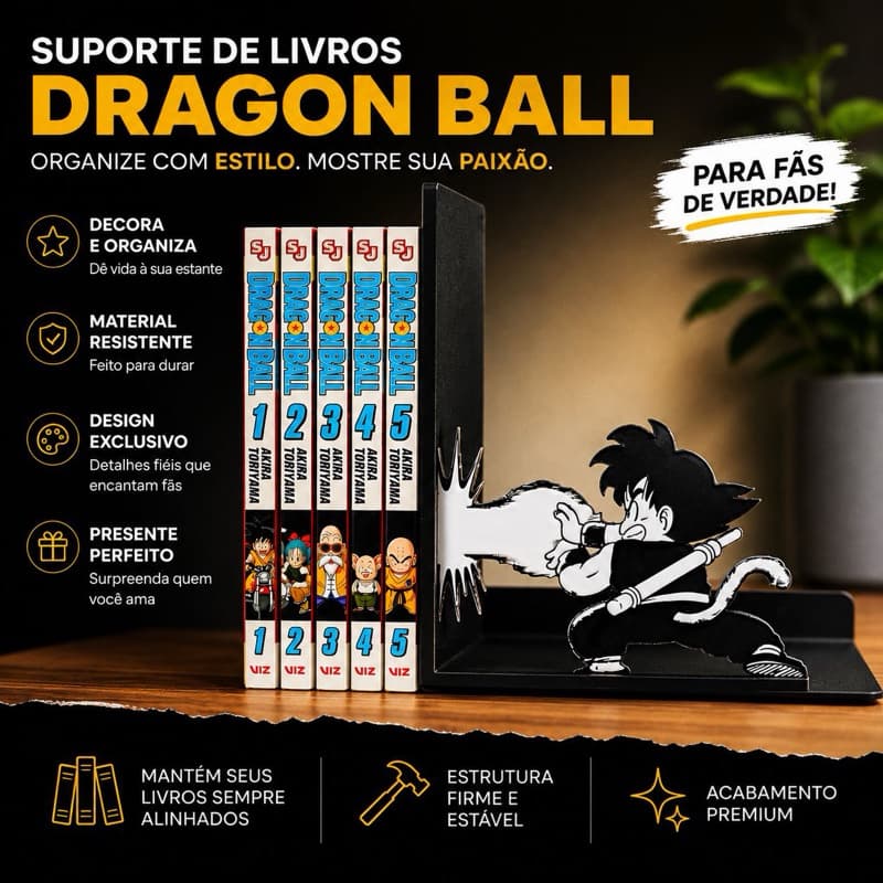Aparador De Livros E Mangás Dragon Bal