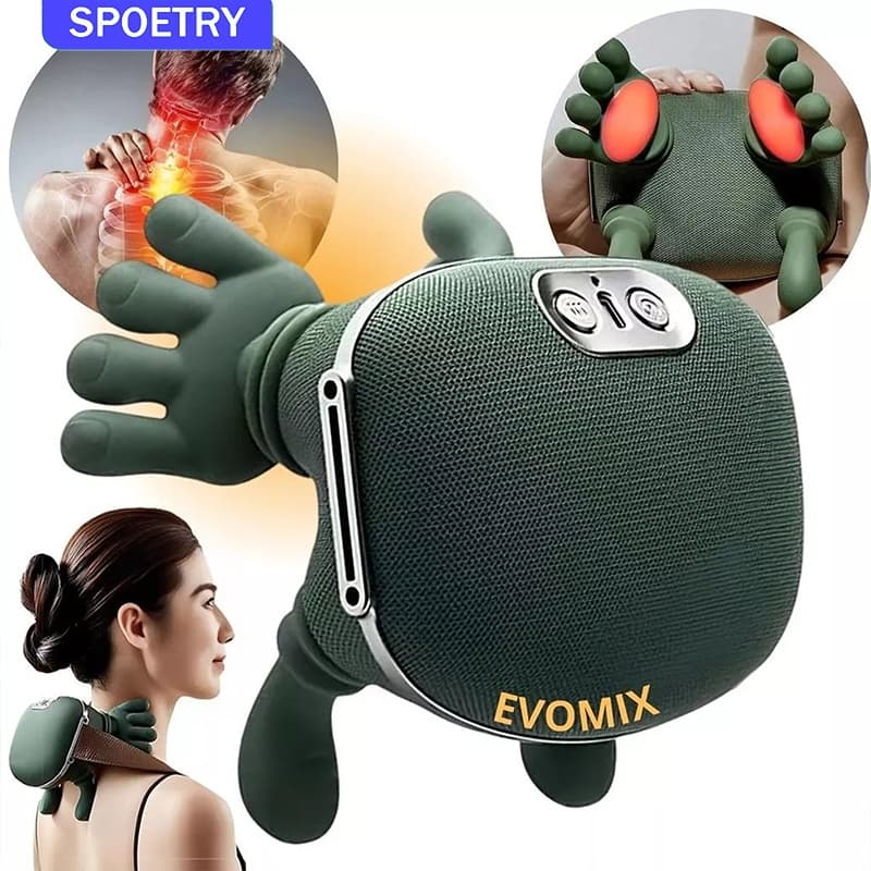 Massageador De Ombro Pescoço Aquecido Shiatsu Dedos Massagem De Amassar Conforto Relaxamento Tensão