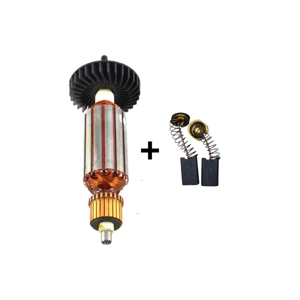 Induzido/ Rotor Para Esmerilhadeira 9556/9557 - 110v + Carvão Esmerilhadeira
