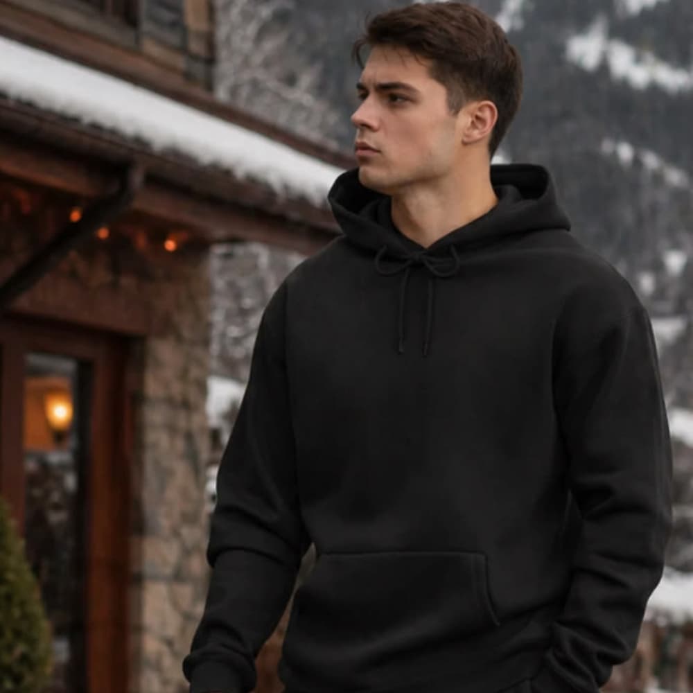 Blusa Moletom Agasalho Casaco Com Capuz E Bolsos Lançamento Liso Sem Estampa