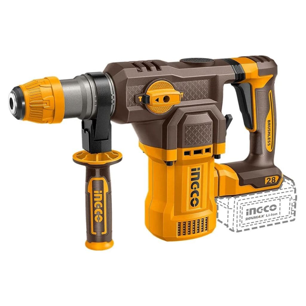 Martelete Combinado Ingco 28mm 4,5j Sds-plus 2 Bateria 5.0ah