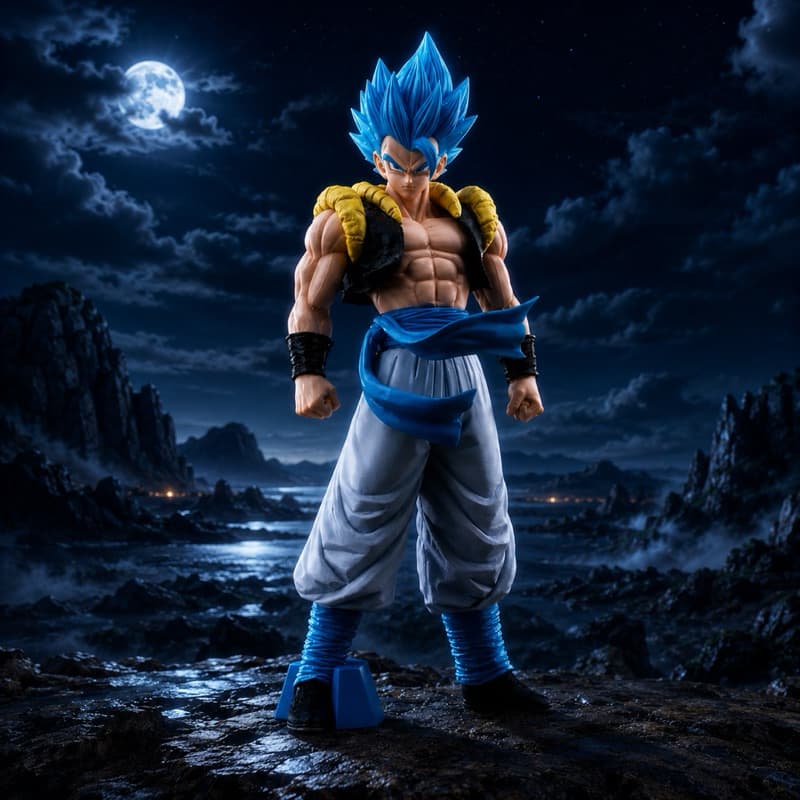 Action Figure Gogeta Blue 19Cm Fusão Goku E Vegeta Vegetto Dragon Ball Z
