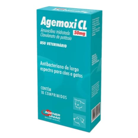 Agemoxi CL Agener União 50mg - 10 Comprimidos Antibiótico