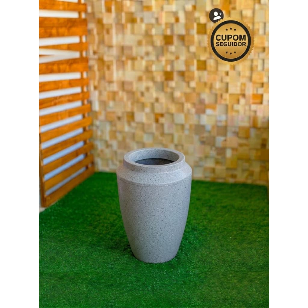 Vaso para Plantas Decorativo Egípcio P em Polietileno Premium Liso Marmorizado