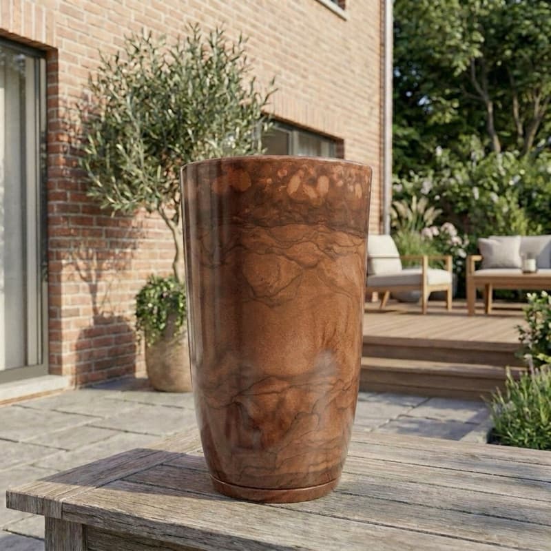 Vaso Polietileno Cone Bojo N2 50cm Decorativo Para Plantas com Prato