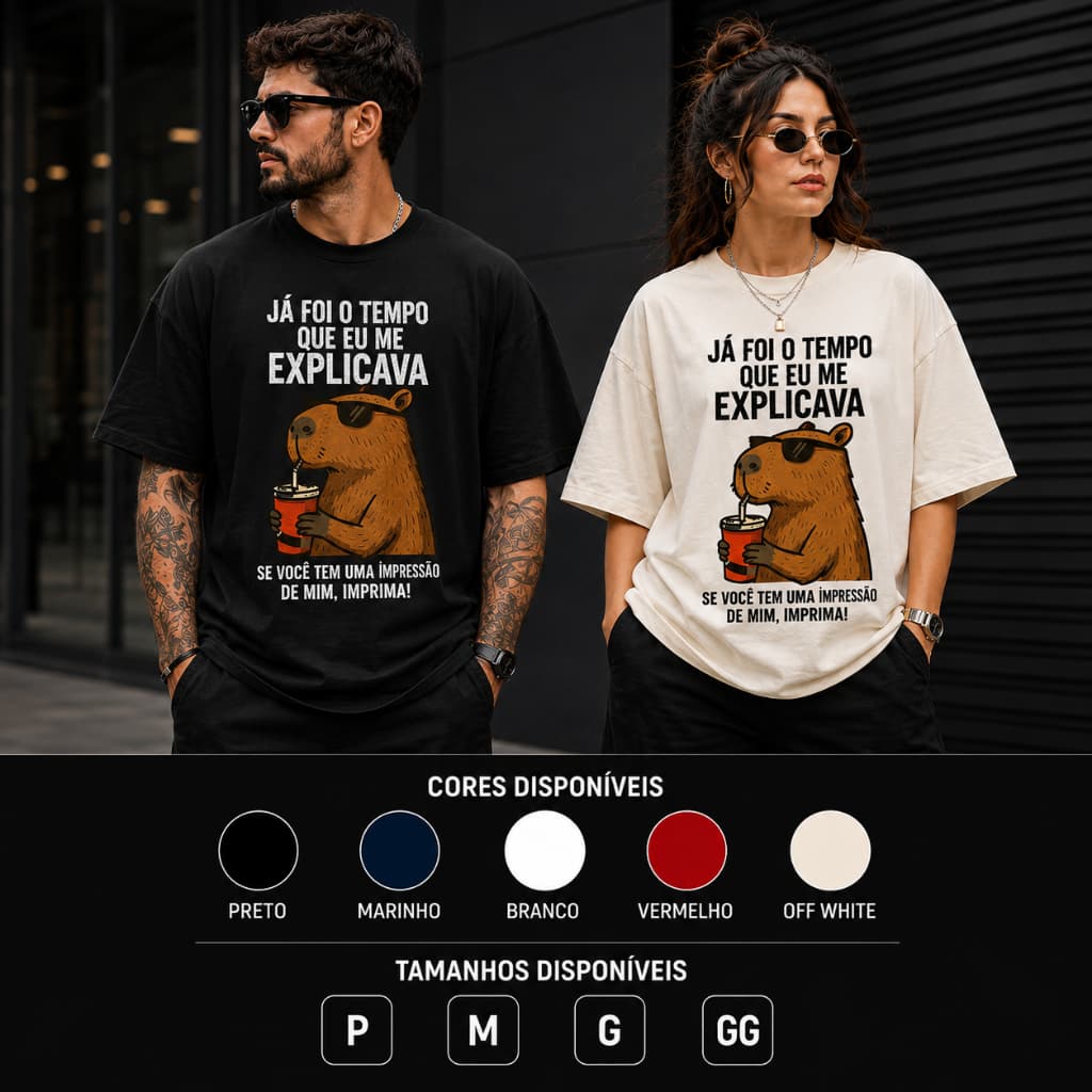 Camiseta unissex capivara, camisa unissex, camiseta premium, camisa camiseta algodao