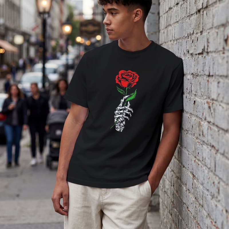 Camiseta masculina casual malha 30.1 algodao estampada camisa conforto premium