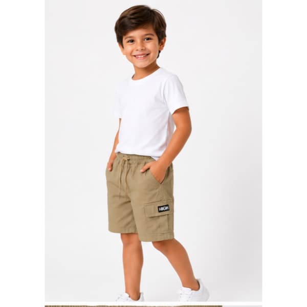 Shorts Cargo Menino com Bordado  Infantil Juvenil  Estilo e Conforto do 2 ao 16 hi gi