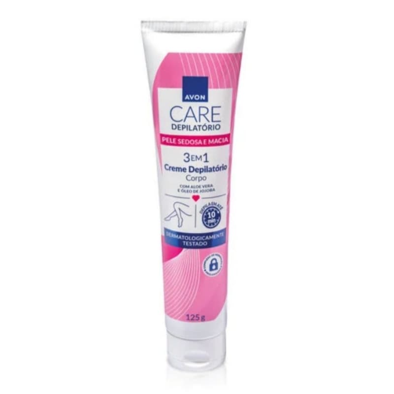 Creme Depilatório Avon Care 125g - Remove Pelos Rápido, Hidratação Prolongada, Pele Macia