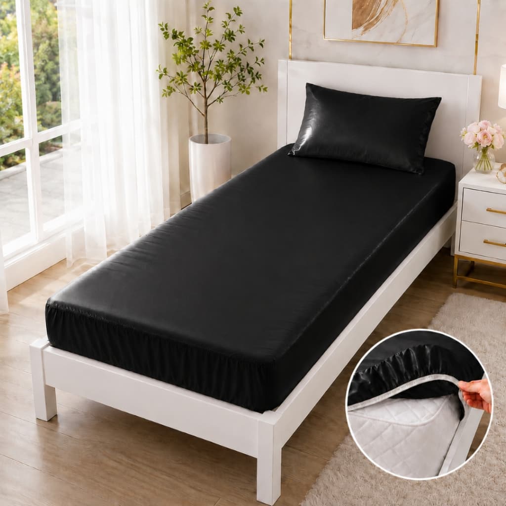 Protetor De Colchão 100% Impermeável Silenciosa Solteiro 188x88x25cm Antialérgica Antiácaro 4 Cores Cama Box