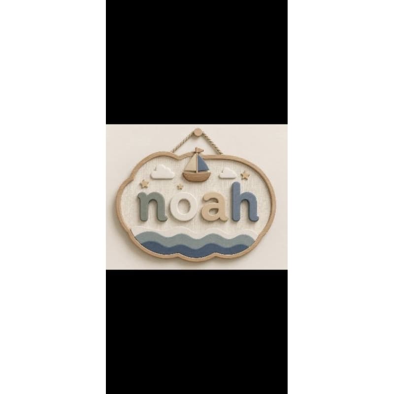 Presente para Recém-Nascido – Nome Personalizado em 3D