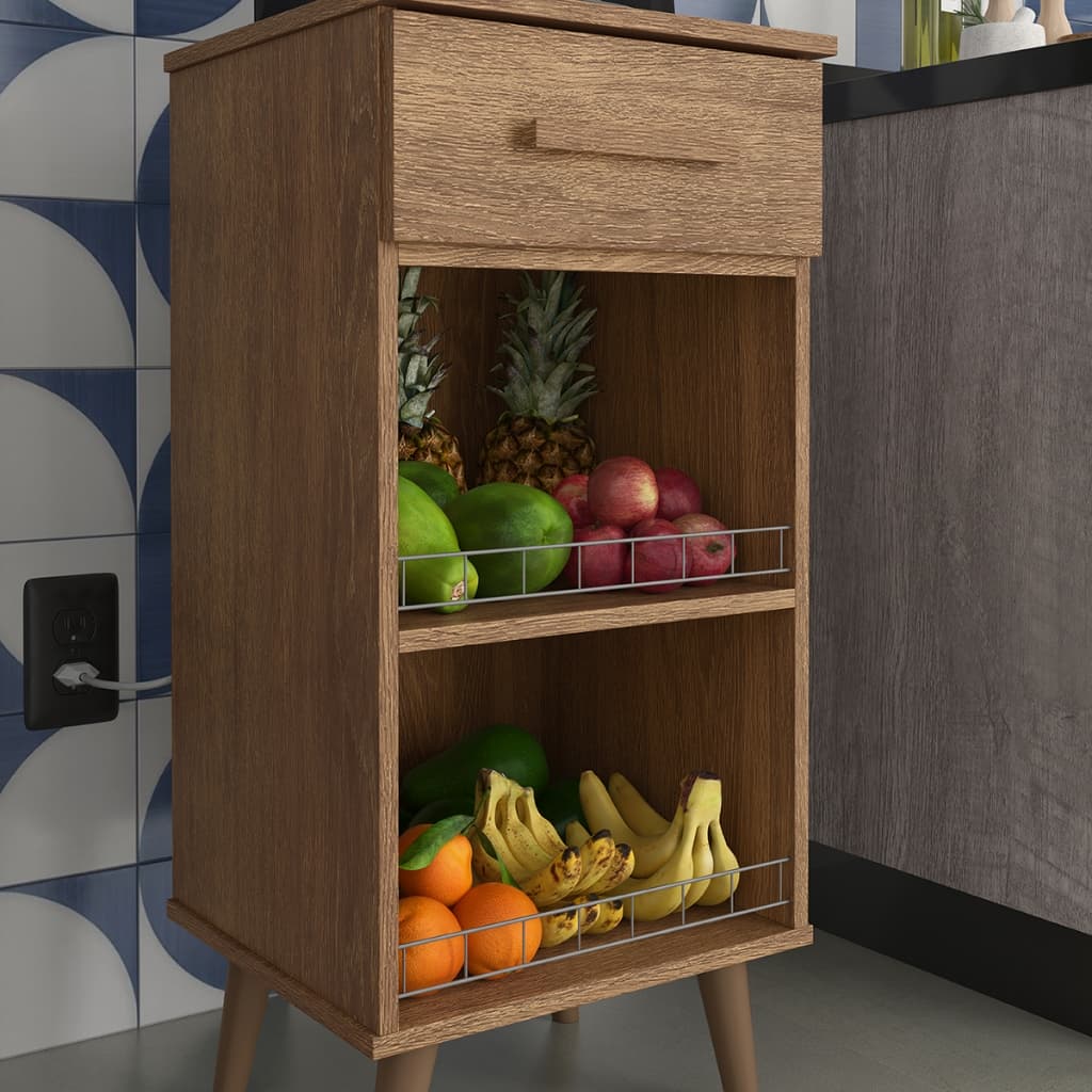 Fruteira Fenix 1 Gaveta Organizador Multiuso para Cozinha