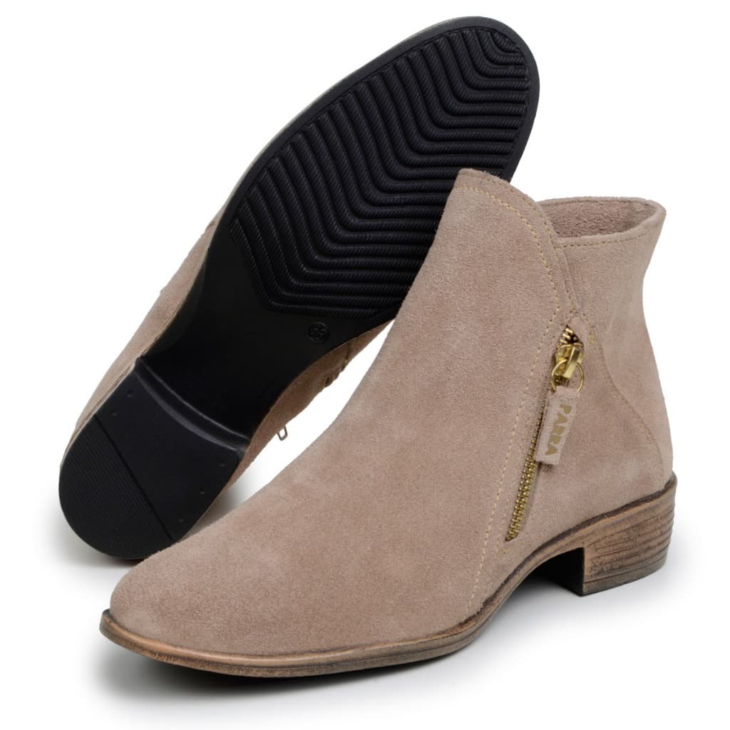 Bota Feminina Botinha Camurça Cano Curto Moda