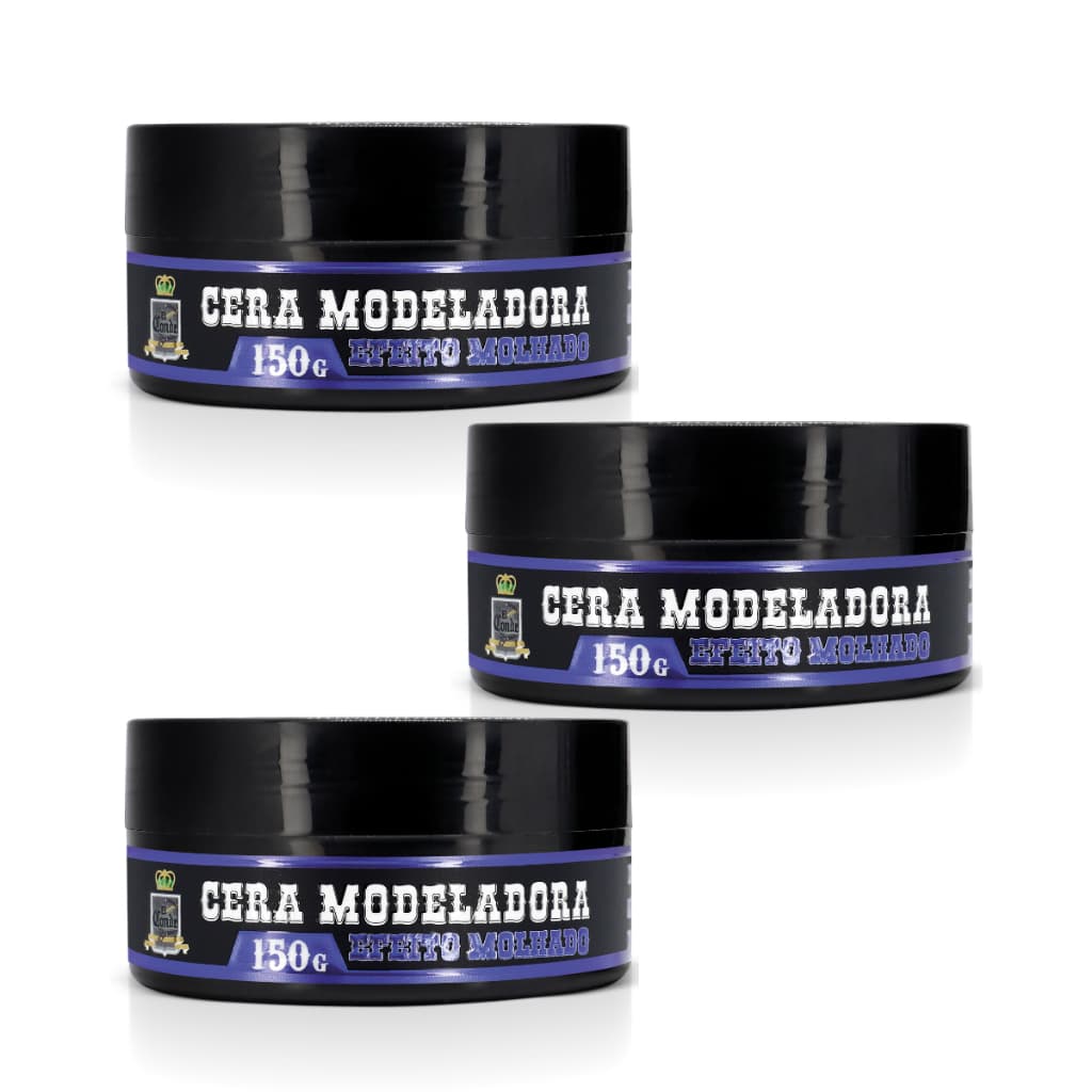 Kit Still Life Pomada Cera Modeladora Para Cabelo Efeito Molhado Fixação Forte150g 3 Unidades