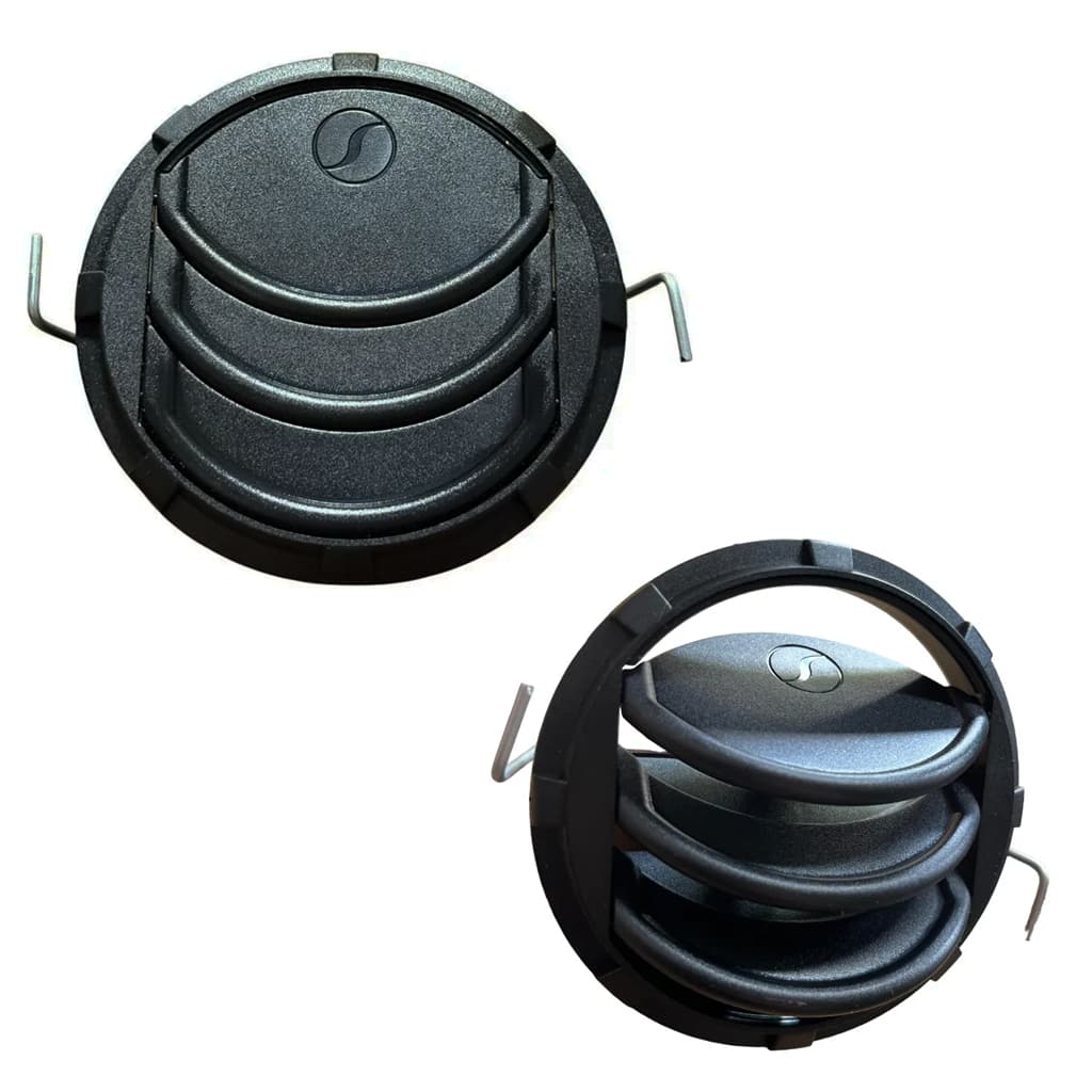 DIFUSOR AR CONDICIONADO UNIVERSAL REDONDO 83MM PRETO SPAL