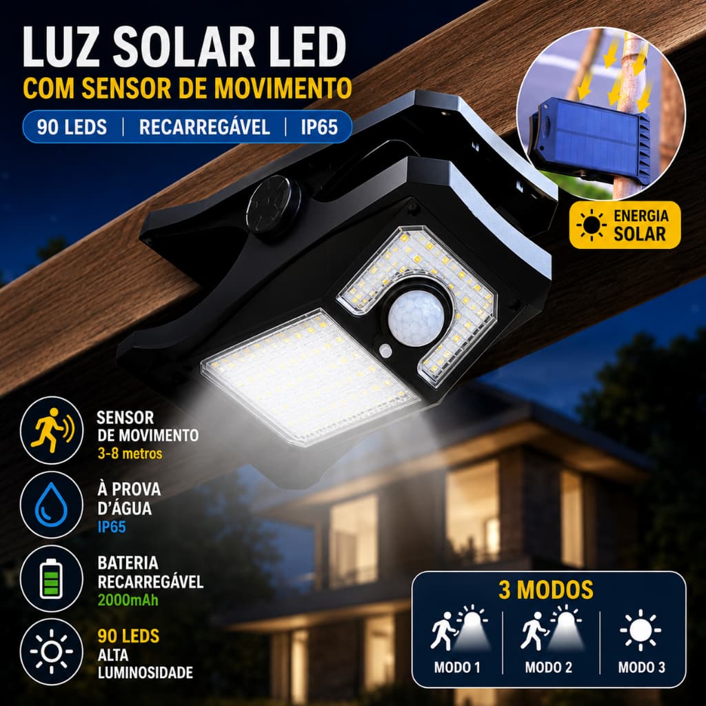 LED Solar Jardim Ao Ar Livre Luzes Clipe Luz À Prova Dwaterproof Água Sensor De Movimento Lâmpada Acampamento Recar