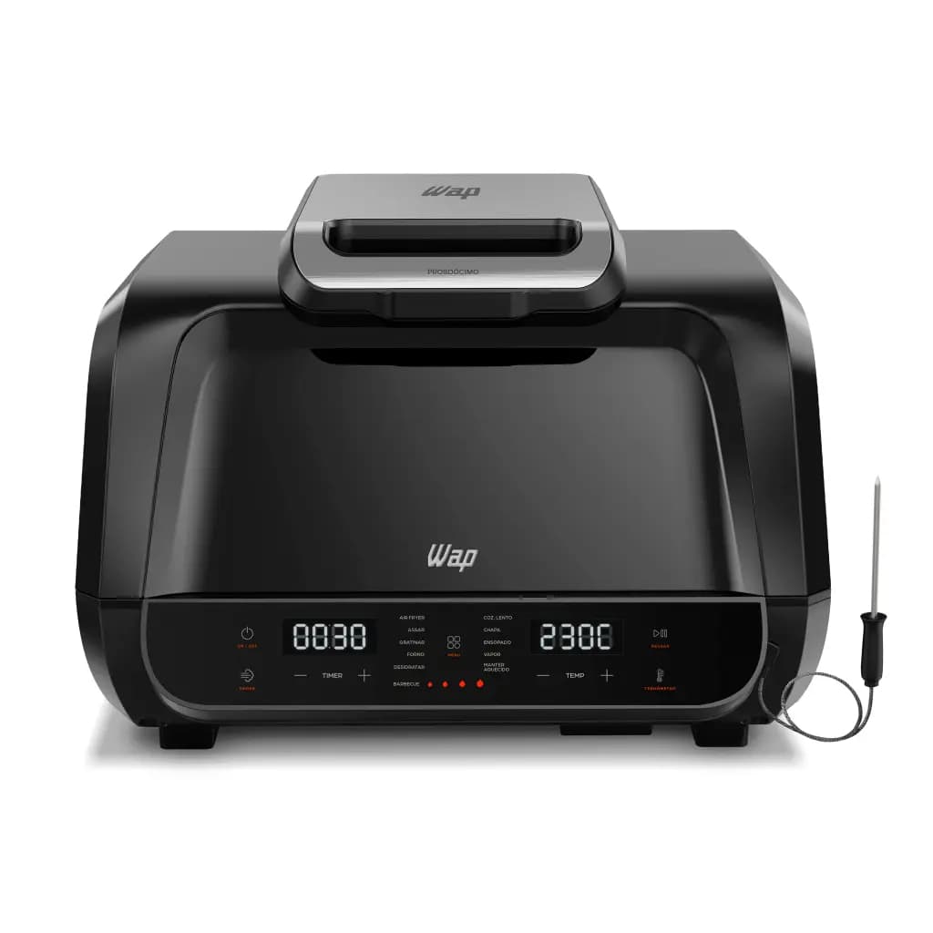 Fritadeira Elétrica Air Fryer Wap Barbecue Ab1090 Smoker  E Função Defumado 4 Níveis De Grelha 220v