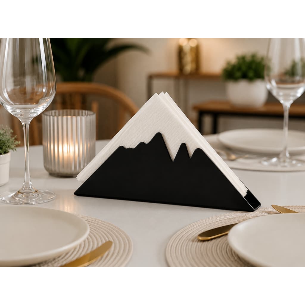 Porta Guardanapo Montanha Decorativo Mesa Posta Moderna Decoração Cozinha Sala Jantar Gourmet Premium