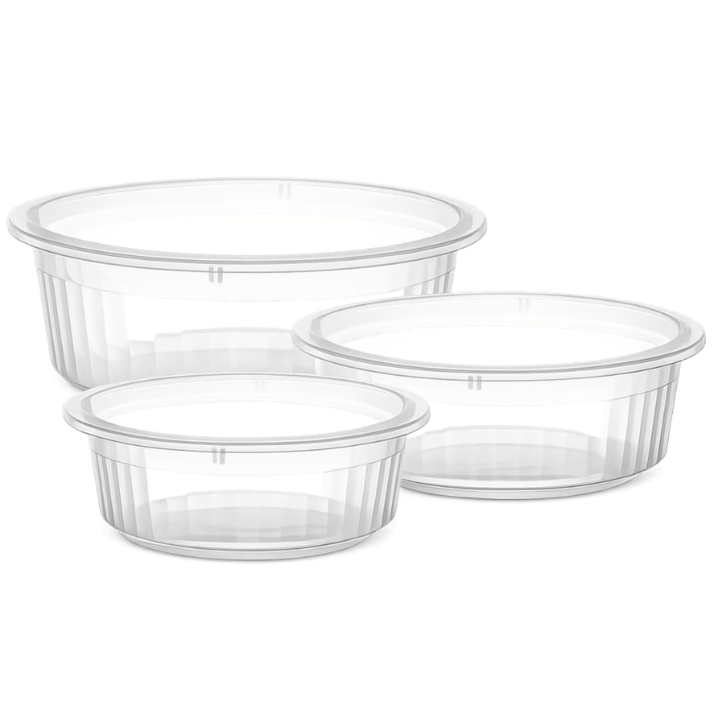 Kit 3 Bacias Caneladas  P M G Cozinha E Limpeza