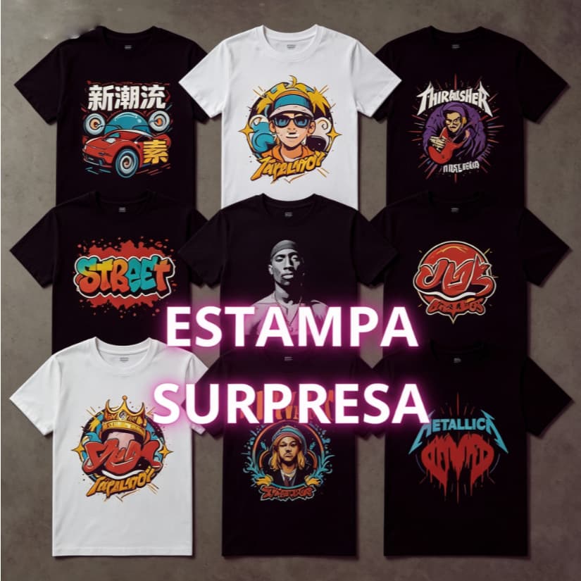 Camiseta Surpresa Super Liquidação 100% Algodão Não Escolhe Pessoa Combina com Tudo Envio Rápido
