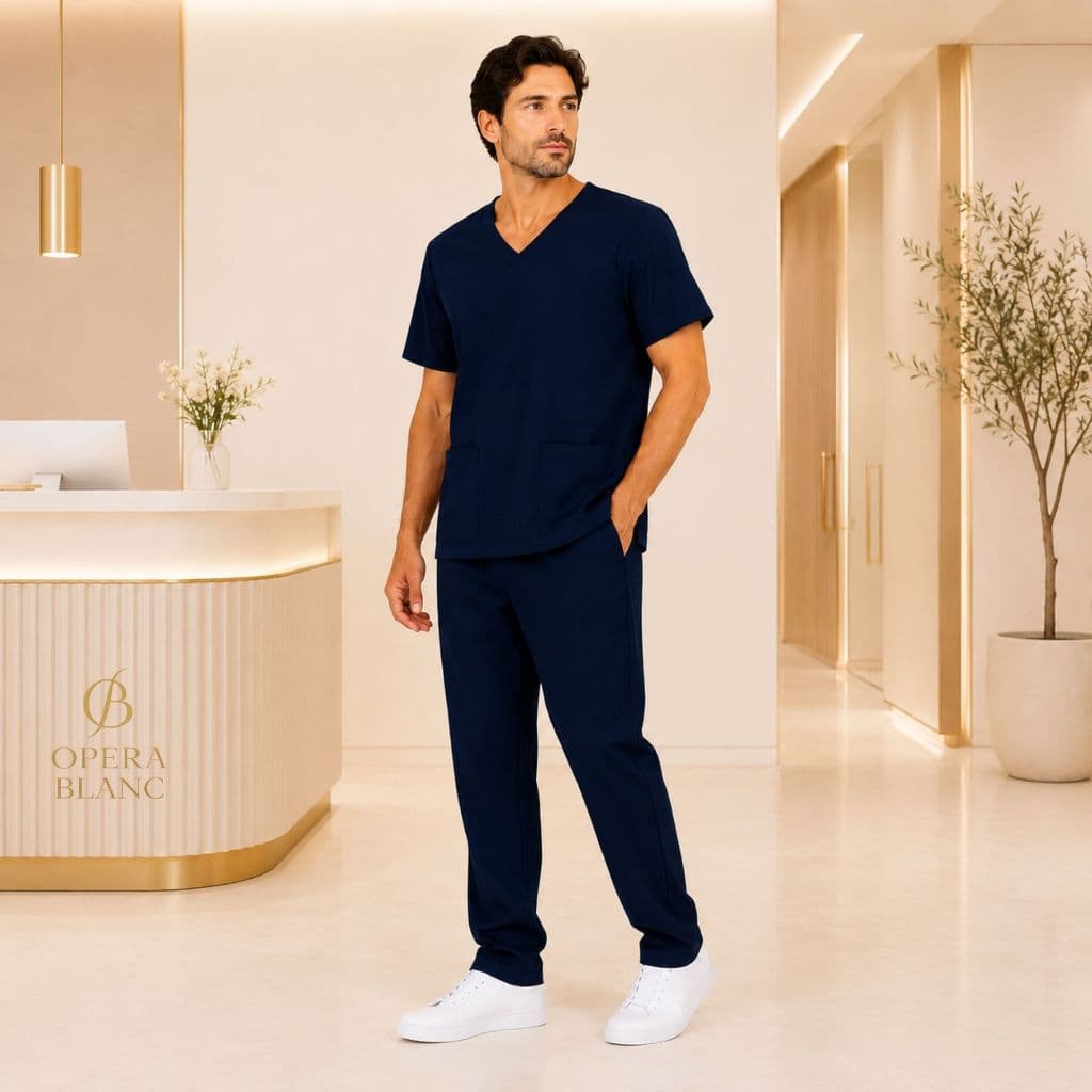 Scrub Masculino – Conjunto Hospitalar | Pijama Cirúrgico Profissional – Tecido c/ Elastano Plus Size