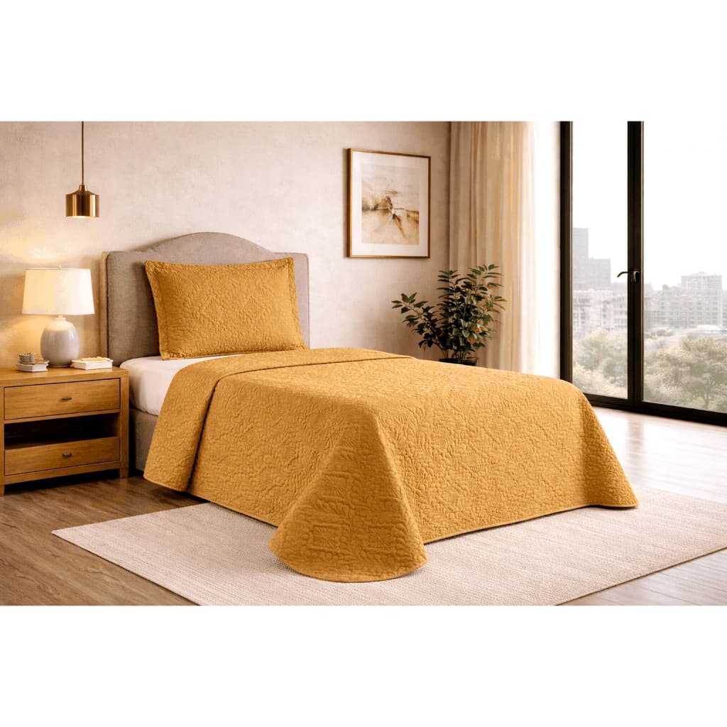 Kit Cobre Leito Solteiro Luxuoso – 2 Peças com Design Elegante e Confortável