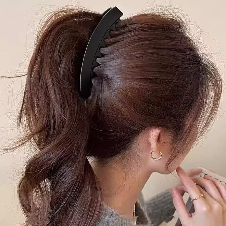 Presilha Banana Prendedor de Cabelo Seguro Alternativa a Presilha Jacaré para Rabo de Cavalo Alto 12cm