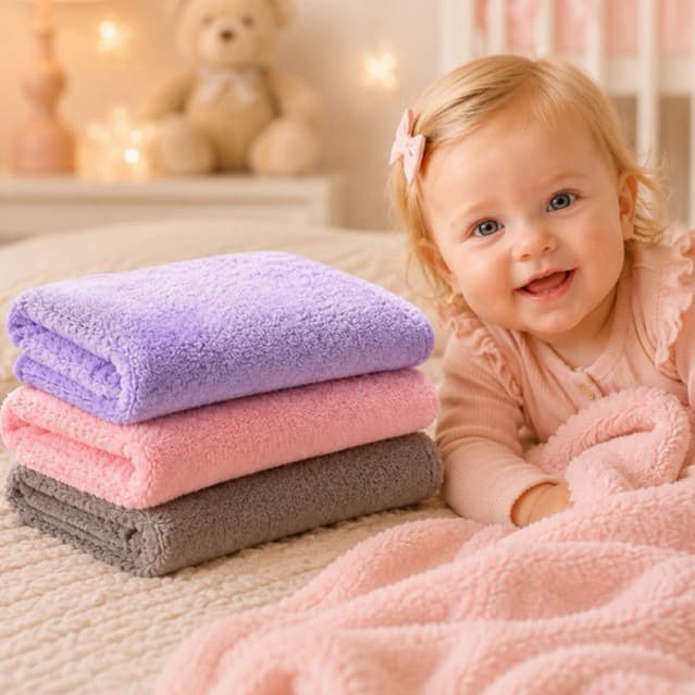 Mantinha Bebê Cobertor Antialérgico para Bebê Manta Peluciada Menino Menina Infantil