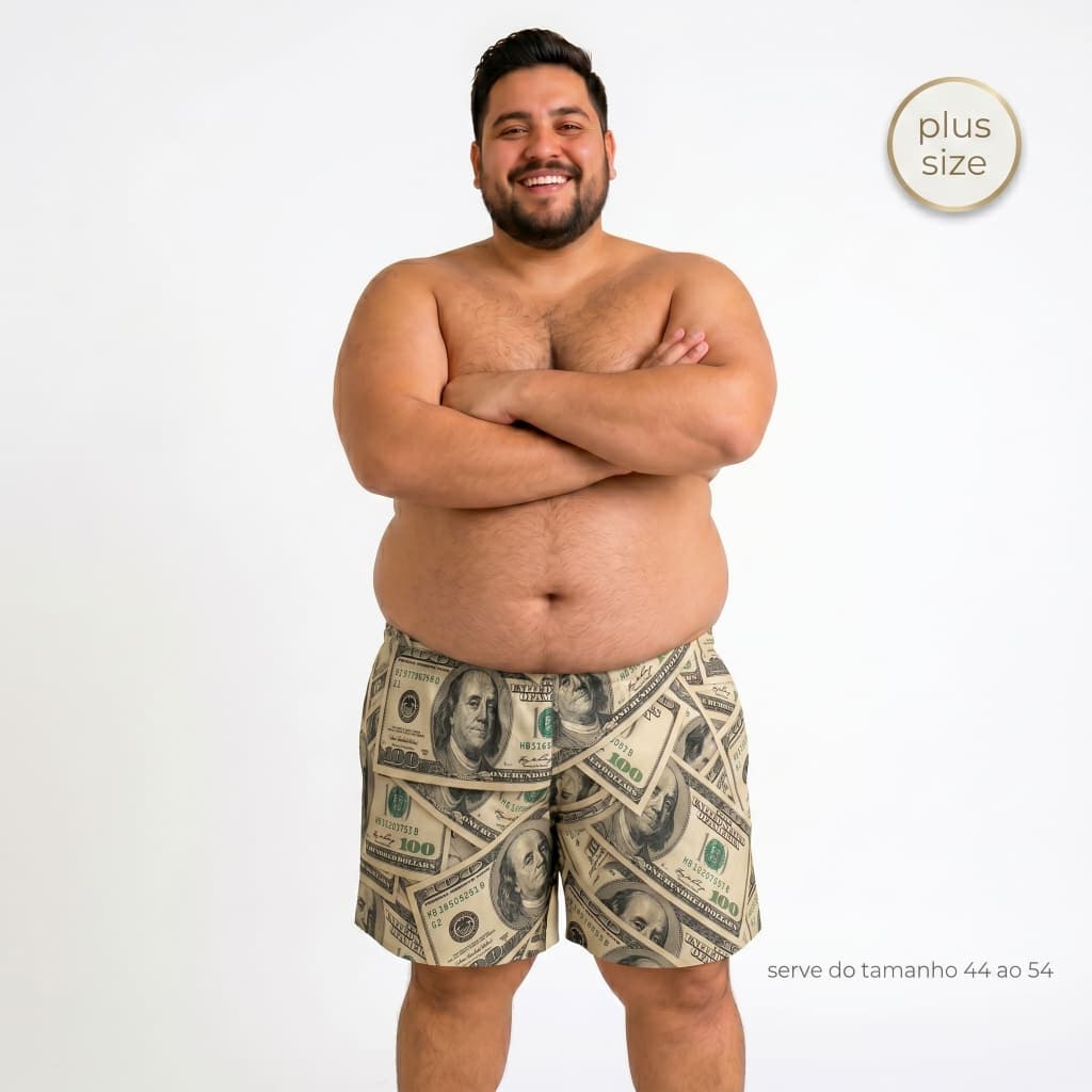 Cueca Samba Canção Plus Size Estampada Masculina Short Dormir Conforto