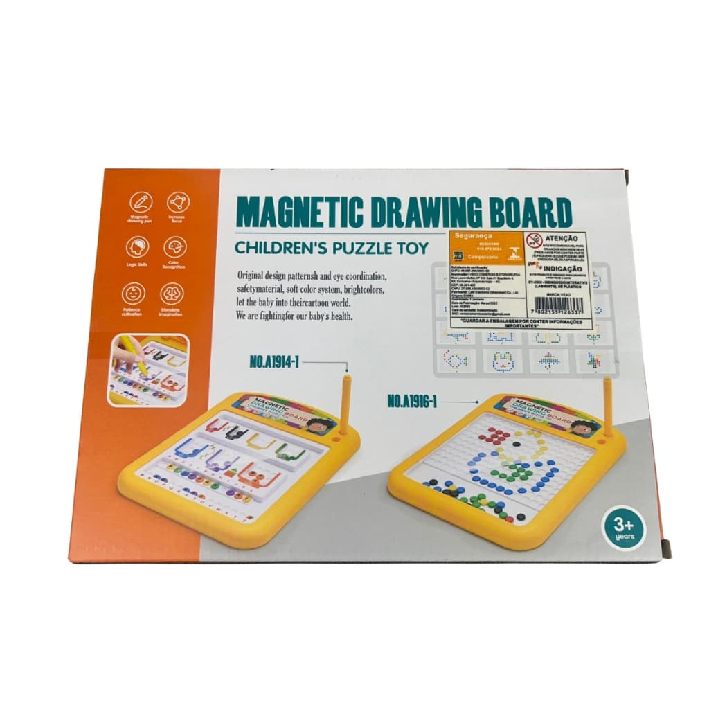 Quadro Labirinto Magnético Infantil com Bolinhas Coloridas e Caneta Coordenação Estimulante