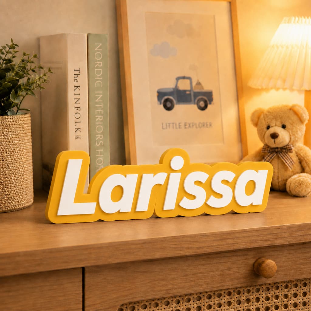 Nome Personalizado 3D 18cm Infantil | Escolha Nome e Cor | Decoração Quarto Bebê