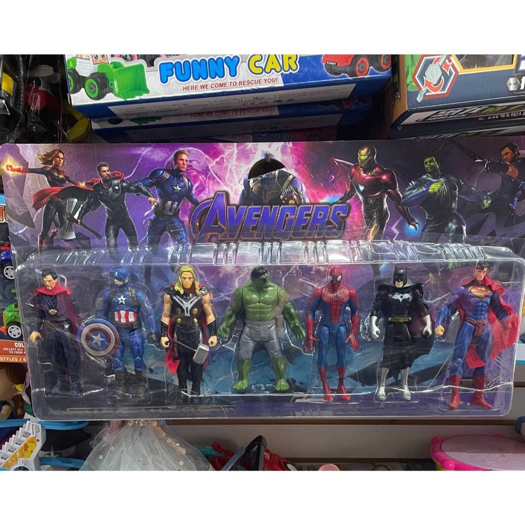 Bonecos Vingadores Kit Completo 6 Personagens Coleção Super Heróis Infantil