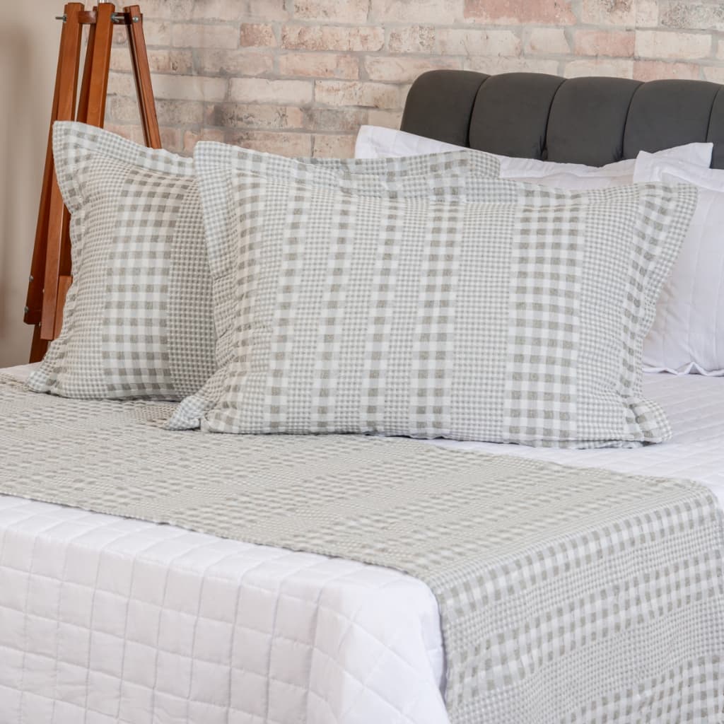 Kit Pezeira + Fronha Decoração Para Quarto Manta 2,10m x 50cm Luxuoso