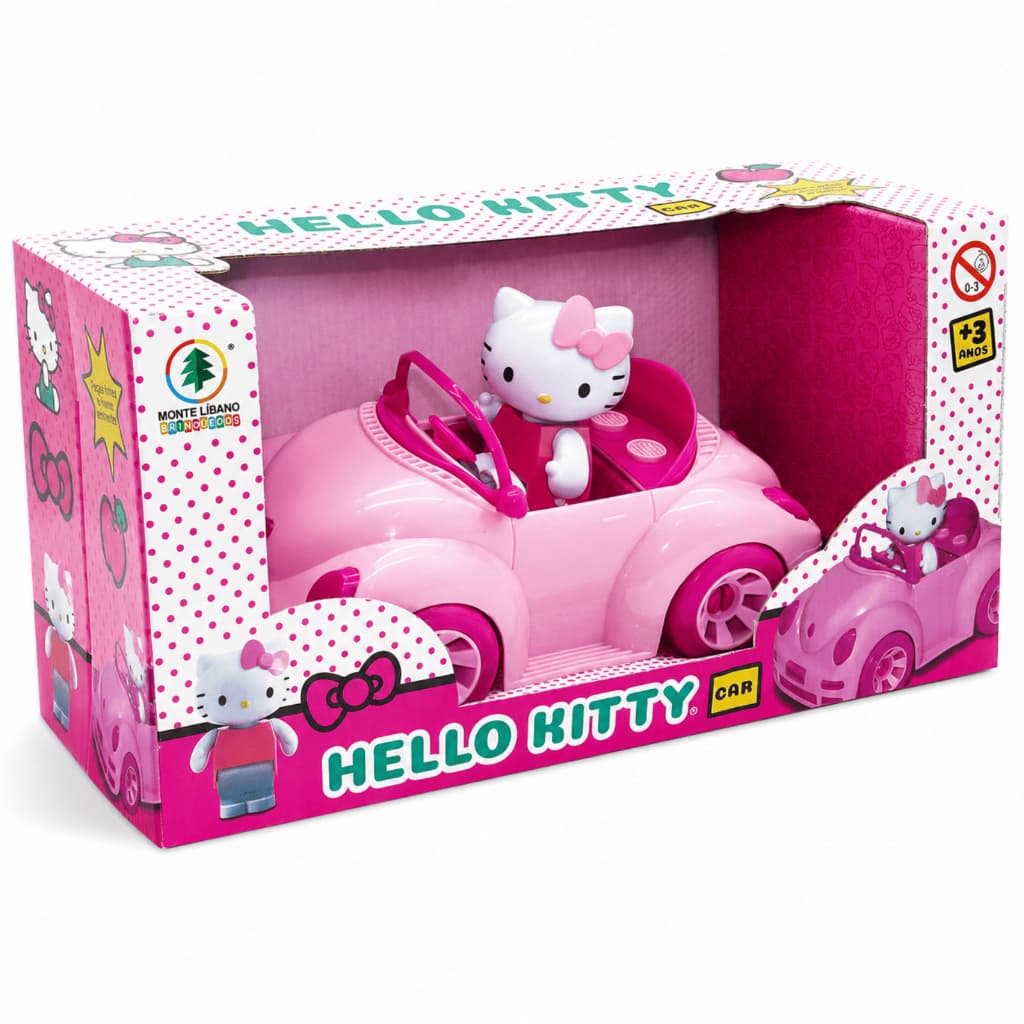 Carrinho Hello Kitty Com Boneca Articulada Removível Monte Líbano Brinquedo Infantil