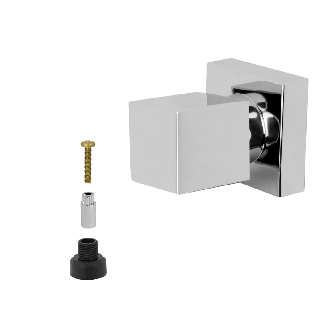 Acabamento P/ Registro Quadrado 1/2-3/4 Docol Cromado Metal Banheiro Lavabo