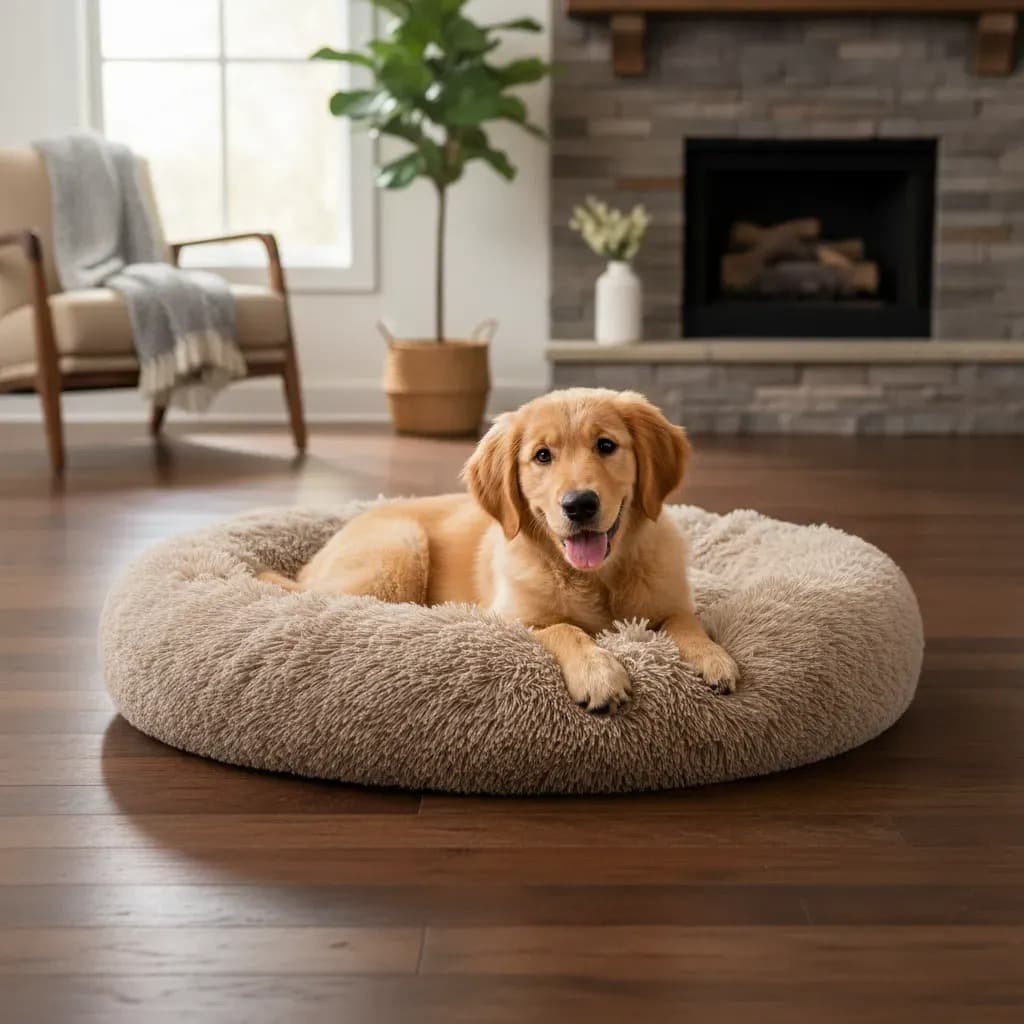 CAMINHA DONUT NUVEM PET PELUCIA REDONDA CAMA Cachorros Gatos TOCA ANTIDERRAPANTE QUALIDADE PREMIUM