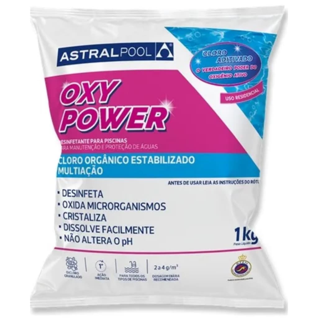 Cloro para Limpeza de Piscina OxyPower 1KG - Astral Pool